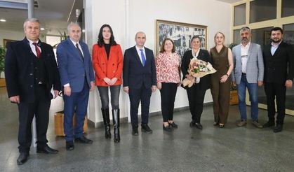Ege Bölgesi Sivas ve Erzincan Dernekleri Federasyonu'ndan Başkan Çerçioğlu'na nezaket ziyareti