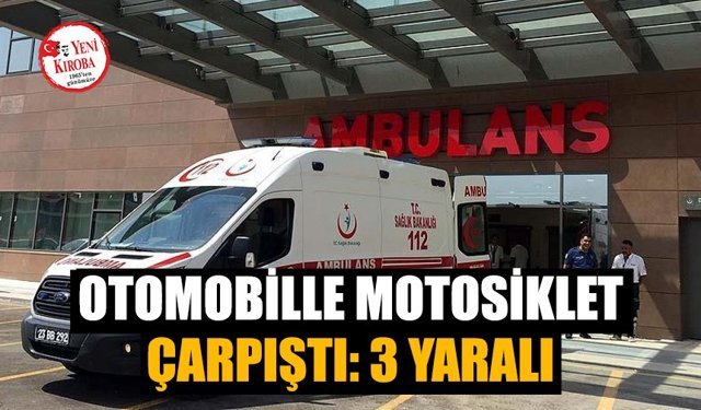 Germencik'te otomobille motosikletin çarpıştığı kazada 3 kişi yaralandı