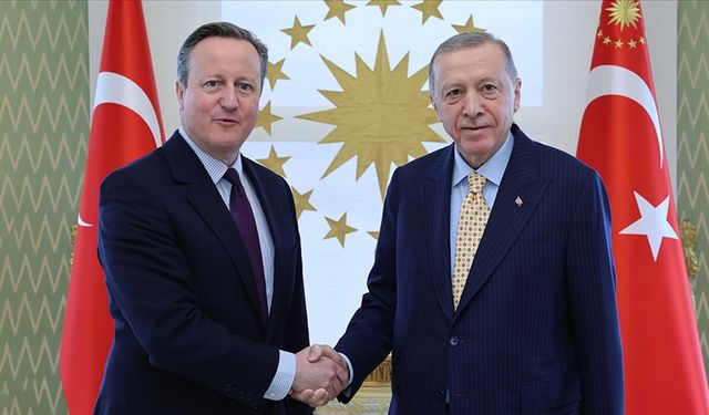 Cumhurbaşkanı Erdoğan, İngiltere Dışişleri Bakanı Cameron'ı kabul etti