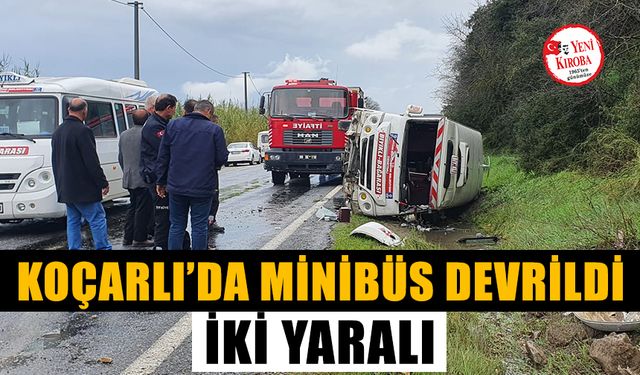 Koçarlı’da minibüs devrildi