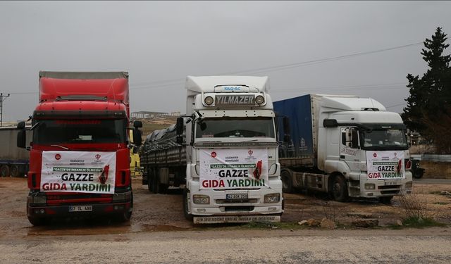 Gazze'ye 22 yardım tırı gönderildi