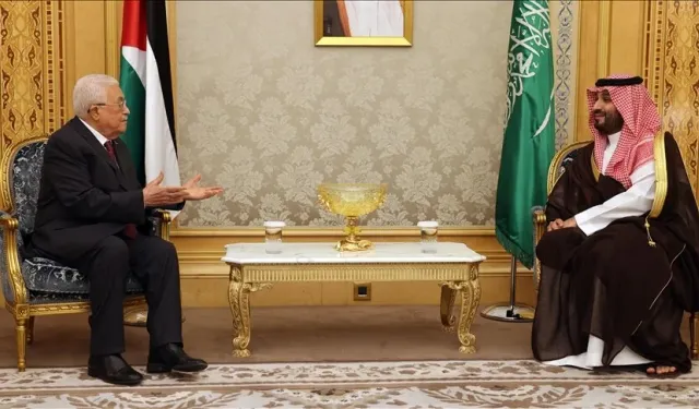 Filistin Devlet Başkanı ile Suudi Arabistan Veliaht Prensi Gazze'yi görüştü