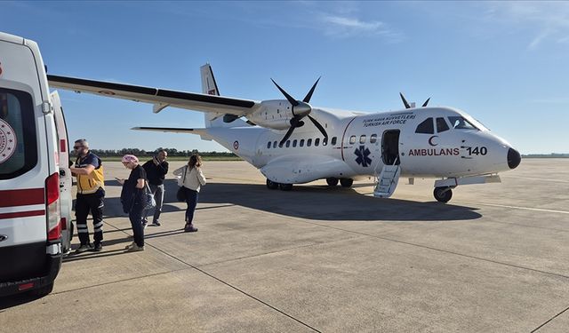 Hava Kuvvetlerine ait ambulans uçak, acil organ nakli bekleyen vatandaş için havalandı