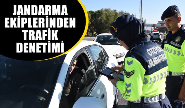 Aydın'da jandarma ekiplerinden trafik denetimi