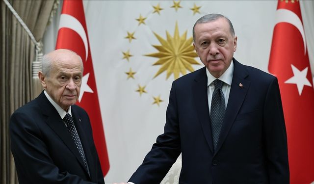 Cumhurbaşkanı Erdoğan, MHP Genel Başkanı Bahçeli'yi kabul etti