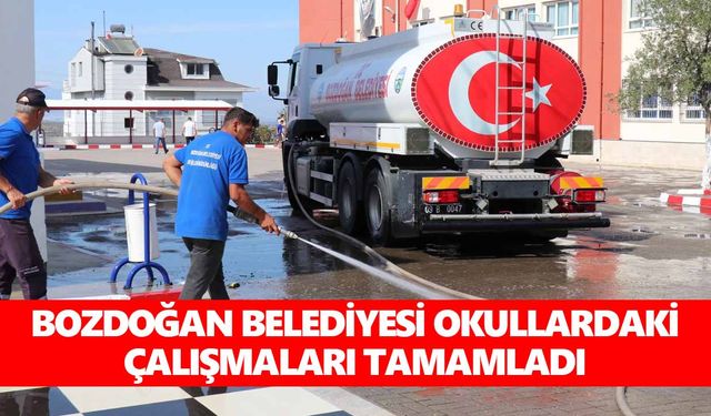 Bozdoğan Belediyesi okullardaki çalışmaları tamamladı