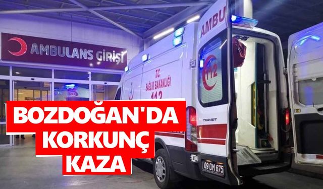 Bozdoğan'da korkunç kaza: Motosiklet sürücüsü yaralandı