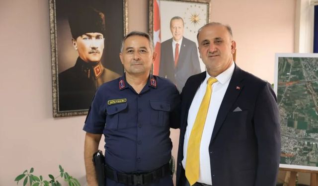 İncirliova İlçe Jandarma Komutanı Güçtekin’den veda ziyareti