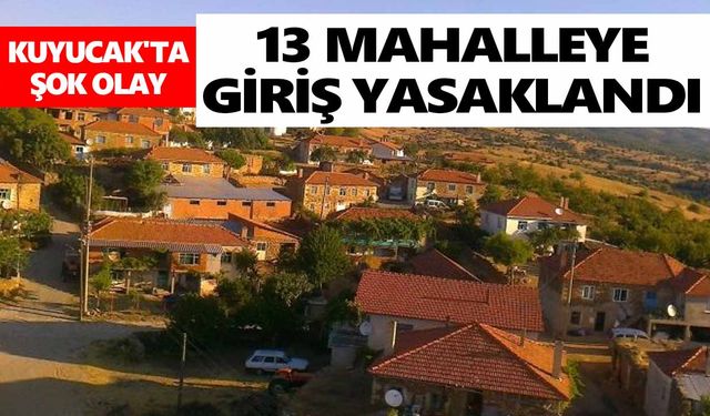 Kuyucak'ta şok olay: 13 mahalleye giriş yasaklandı