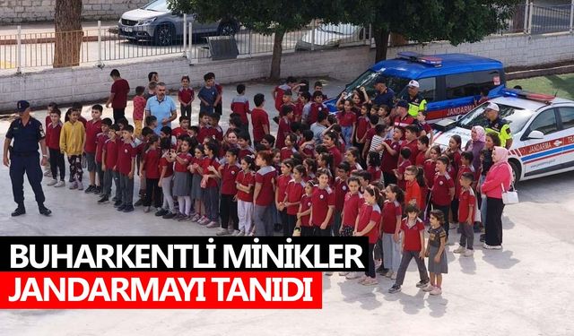 Buharkentli minikler jandarmayı tanıdı