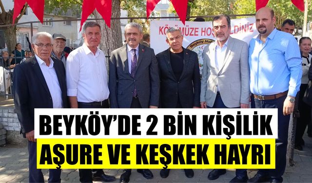 Köşk Beyköy’de 2 bin kişilik aşure ve keşkek hayrı