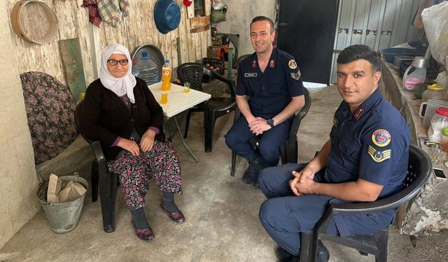 Bozdoğan Jandarmasından şehit annesi ve gaziye anlamlı ziyaret