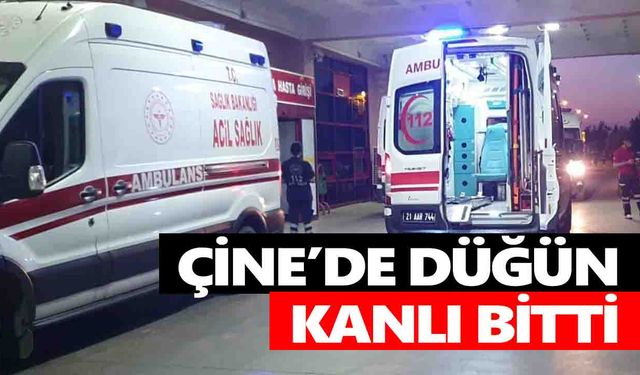 Çine’de düğün kanlı bitti