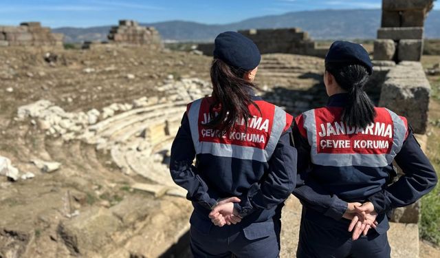 Jandarma, Alabanda Antik Kenti’nde denetim gerçekleştirdi