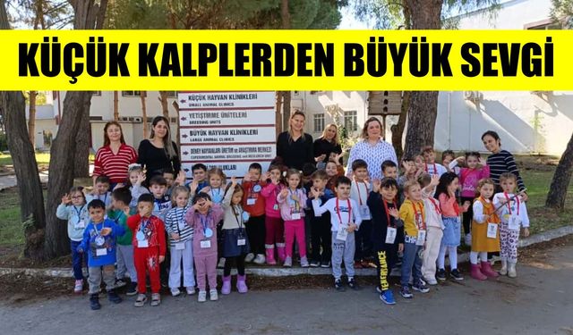 Küçük kalplerden büyük sevgi: Minikler Veteriner Fakültesinde hayvan dostlarıyla buluştu