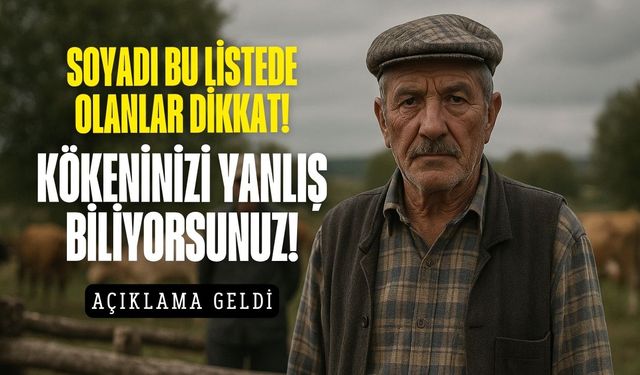 Soyadı bu listede olanlar dikkat! Kökeninizi yanlış biliyor olabilirsiniz