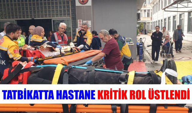 Tribün çökmesi senaryosunda hastane kritik rol üstlendi