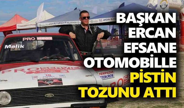 Başkan Ercan, efsane otomobille pistin tozunu attı