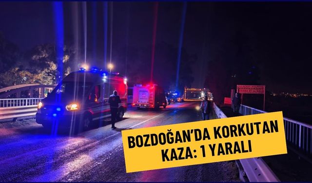 Nazilli - Bozdoğan yolunda korkutan kaza: 1 yaralı