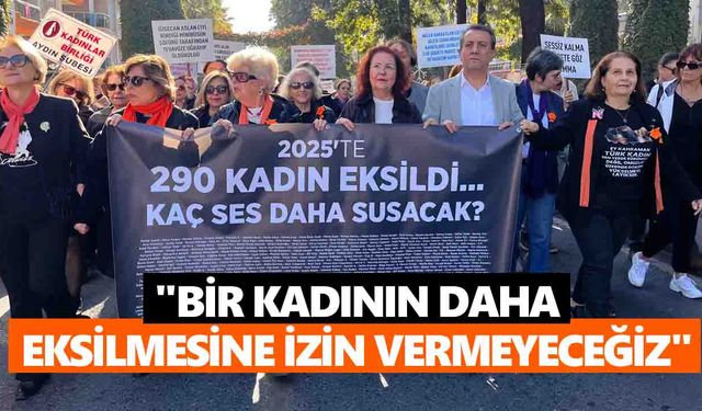 Efeler'den kadına yönelik şiddete farkındalık yürüyüşü