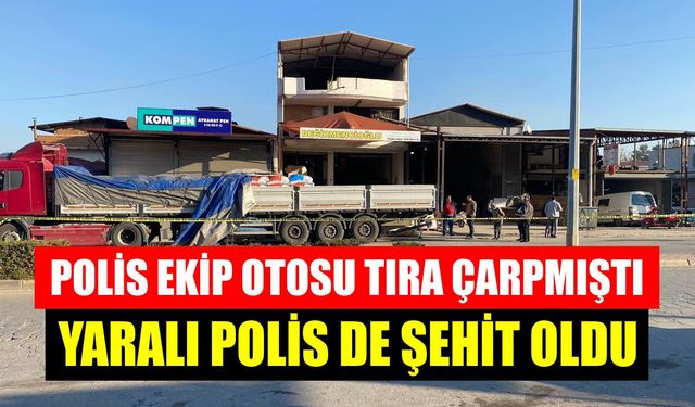Polis ekip aracı tıra çarpmıştı: Yaralı polis de şehit oldu