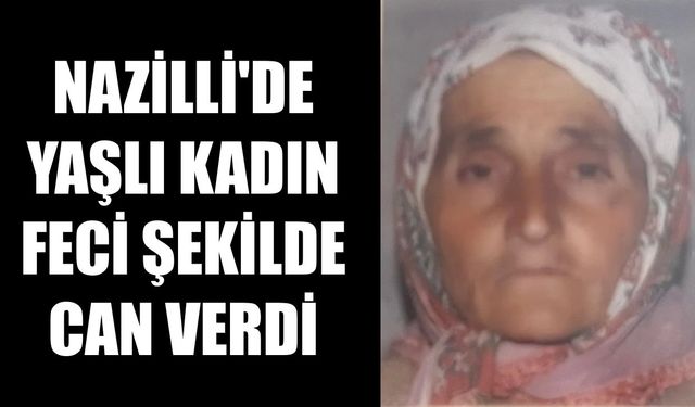 Nazilli'de yaşlı kadın feci şekilde can verdi