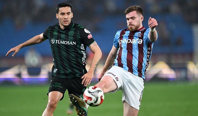 Trabzonspor, Konyaspor’u 3-1 yenerek zirve takibini sürdürdü
