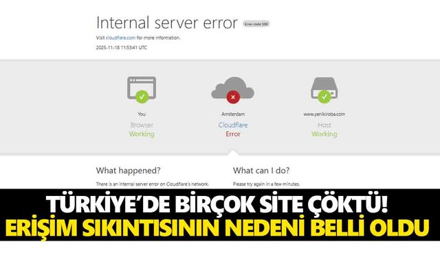 Türkiye’de birçok site çöktü! Erişim sıkıntısının nedeni belli oldu