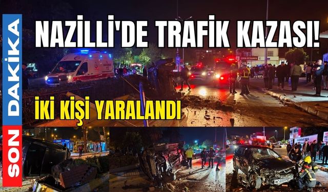 Nazilli’de otomobil takla attı: 2 yaralı