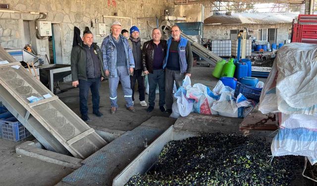 Başkan Özel zeytinyağı üreticisinin yanında