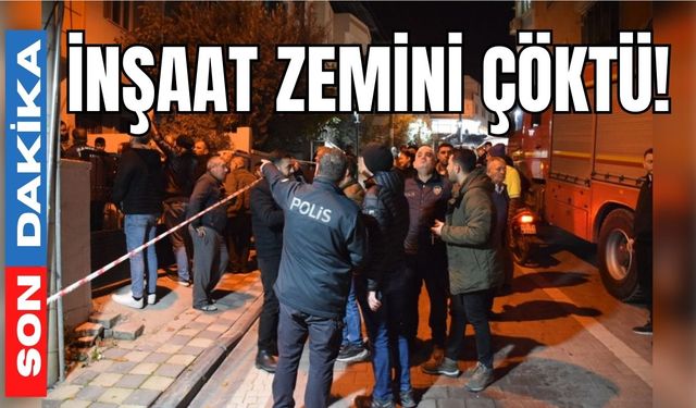 İnşaat zemini çöktü, 2 apartman boşaltıldı