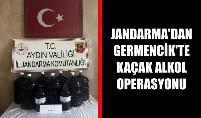 Jandarma’dan Germencik’te kaçak alkol operasyonu