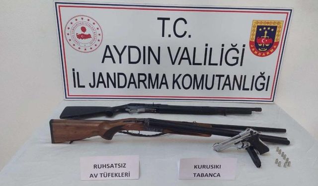 Jandarma’dan Sultanhisar’da ruhsatsız silah operasyonu