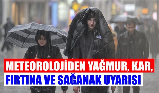 Meteorolojiden yağmur, kar, fırtına ve sağanak uyarısı