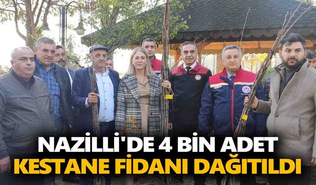 Nazilli'de kestane fidanı dağıtımı