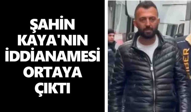 Şahin Kaya'nın iddianamesi ortaya çıktı