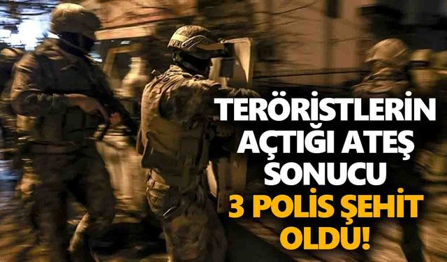 Teröristlerin açtığı ateş sonucu 3 polis şehit oldu!