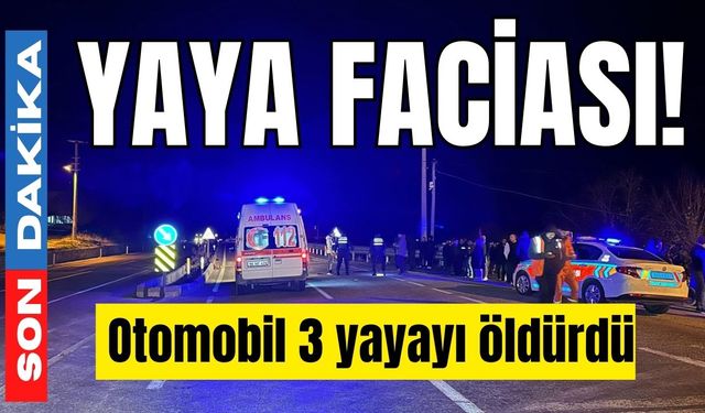 Yaya faciası! Otomobil 3 yayayı öldürdü