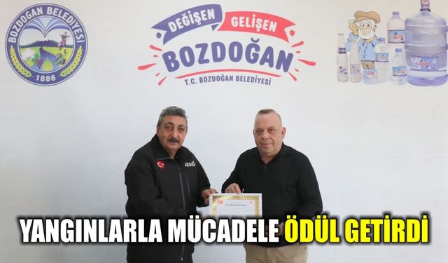 Bozdoğan Belediyesi'ne Valilik'ten teşekkür