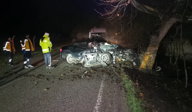 Otomobil ağaca çarptı: 2 ölü, 2 yaralı