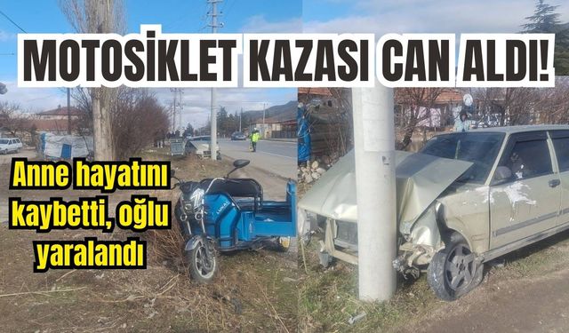 Motosiklet kazası can aldı! Anne hayatını kaybetti, oğlu yaralandı