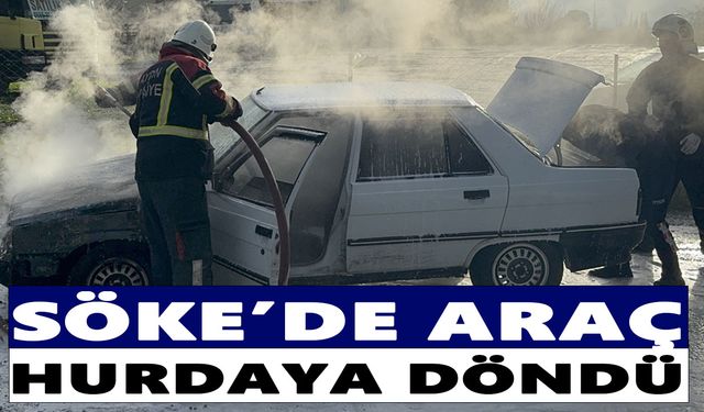 Söke’de araç hurdaya döndü