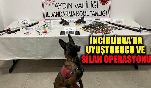 İncirliova’da uyuşturucu ve silah operasyonu