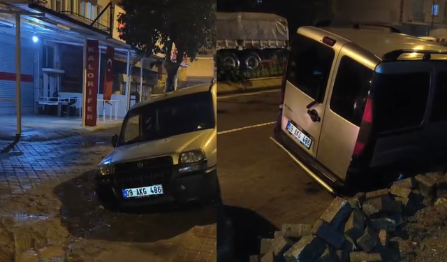 Nazilli’de yağmur hasarı: Araçlar zarar gördü