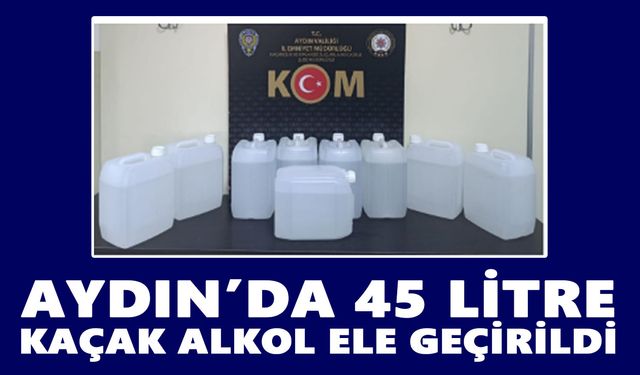 Aydın’da 45 litre kaçak alkol ele geçirildi