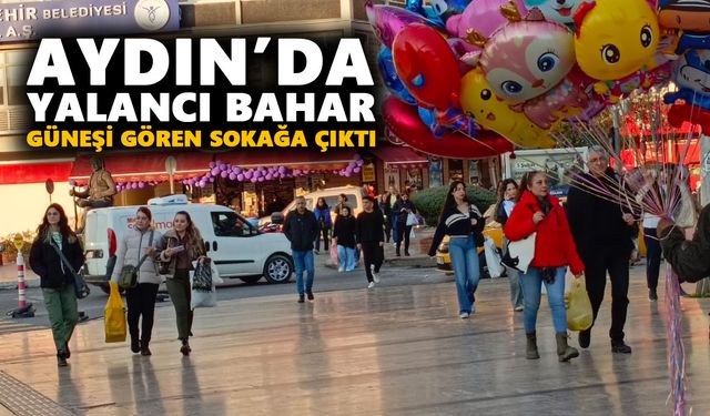 Aydın’da yalancı bahar: Güneşi gören sokağa çıktı