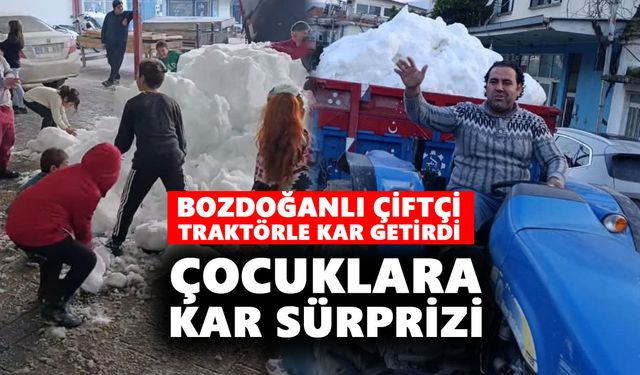 Bozdoğan’da çocuklara kar sürprizi