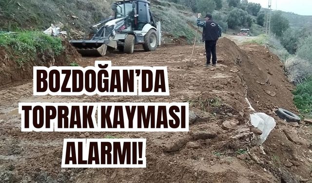 Bozdoğan’da yağış sonrası toprak kaymalarına müdahale