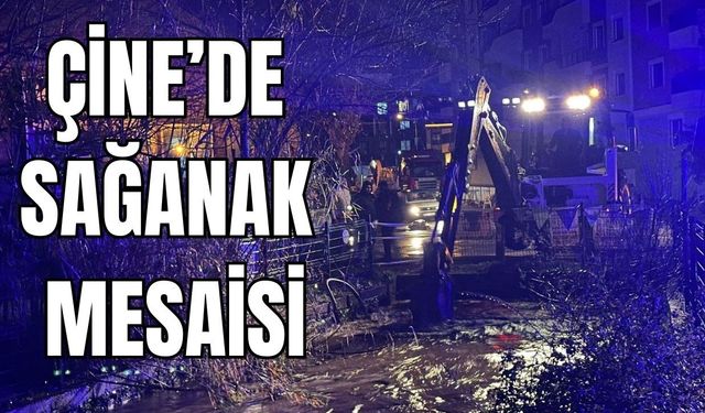 Çine Belediyesi’nden sağanak mesaisi