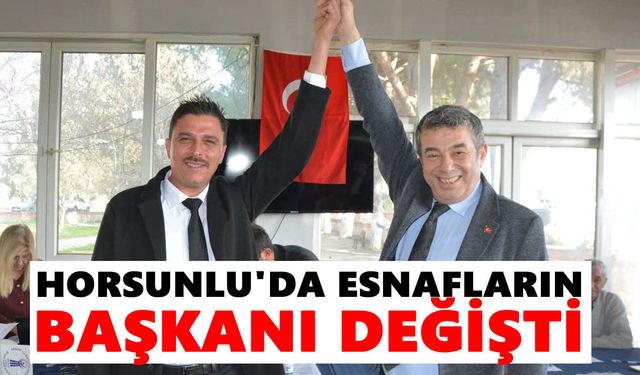 Horsunlu'da esnafların başkanı değişti